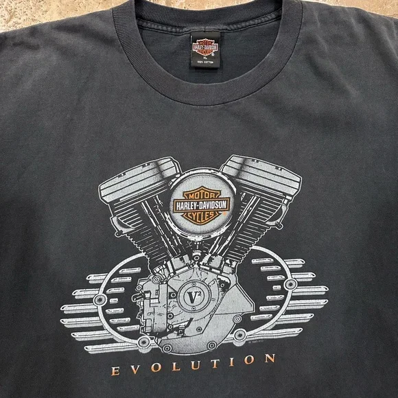 Vintage Harley Davidson 1995 Evolution Yokosuka, Japan Faded Tee